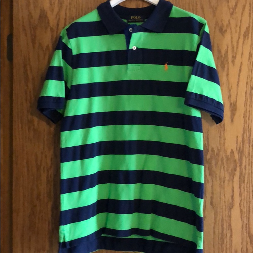 Boys youth striped polo shirt